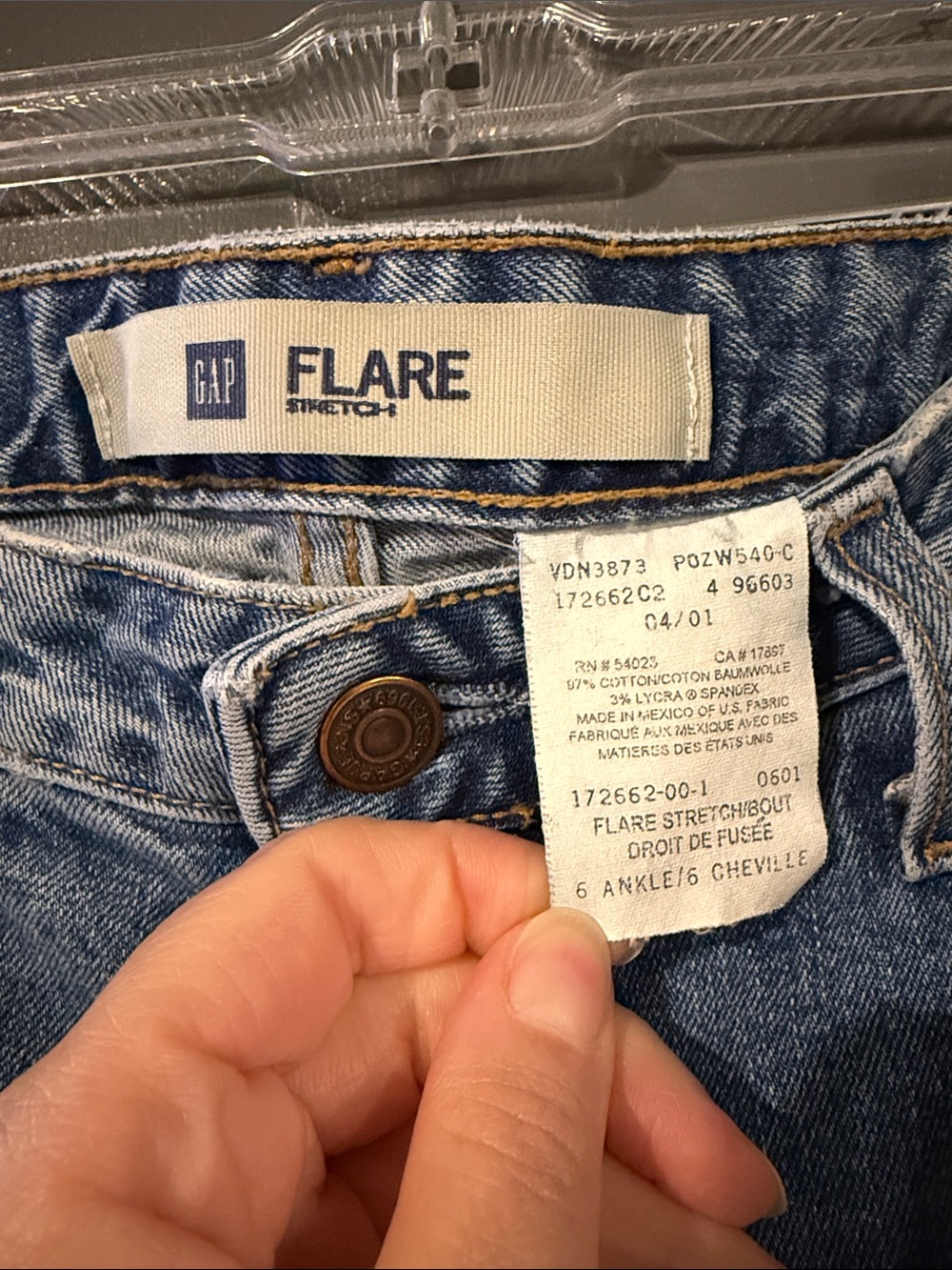 GAP Light Blue Flared Women's Jeans - Picture 2 of 3